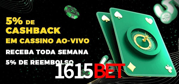Promoções do cassino ao Vivo 1615bet
